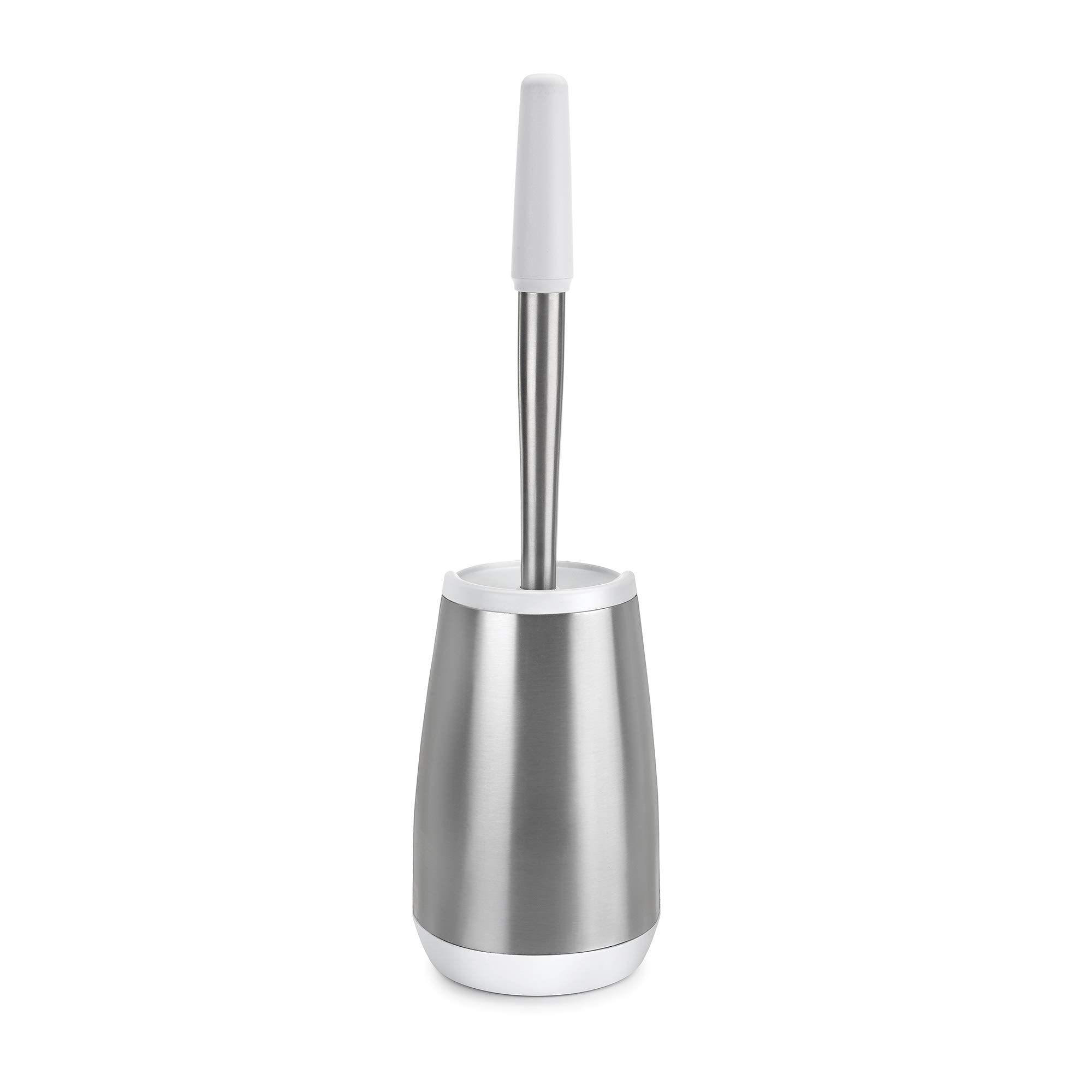 Polder Swivel Caddy, Stainless Steel, White, Single Toilet Brush