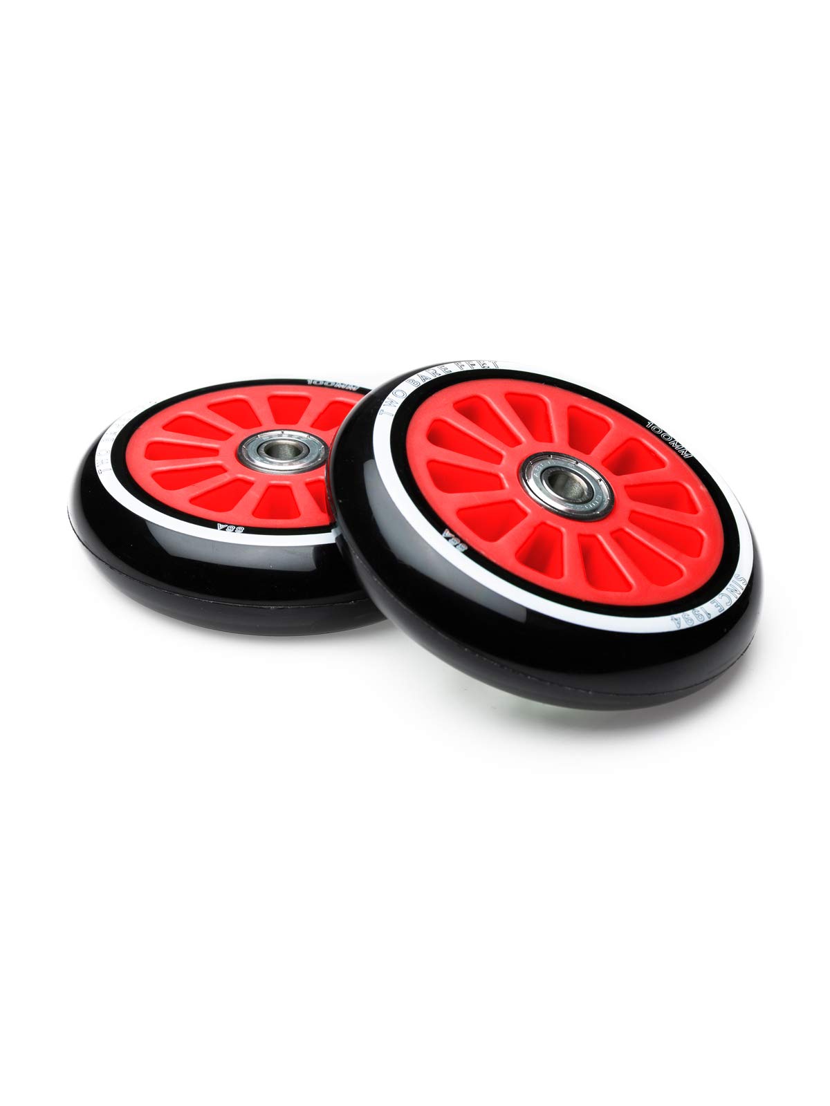 TBF Stunt Scooter Wheels - ABEC 9 Bearings Red (Pair) — image 1