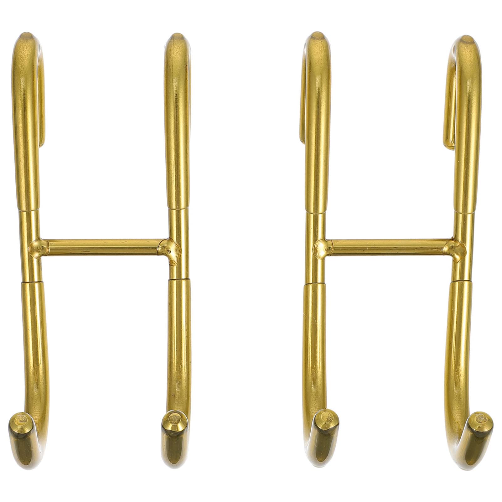 DOITOOL Stainless Steel over Door Hooks 2Pcs Punch-Free Hanging Hooks for Bathroom Kitchen Storage Organizer Hold Towels Clothes Hats Space Saving