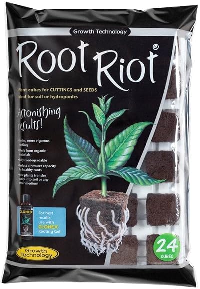 Growth Technology Root Riot - Pack of 24 Organic Rooting Cubes