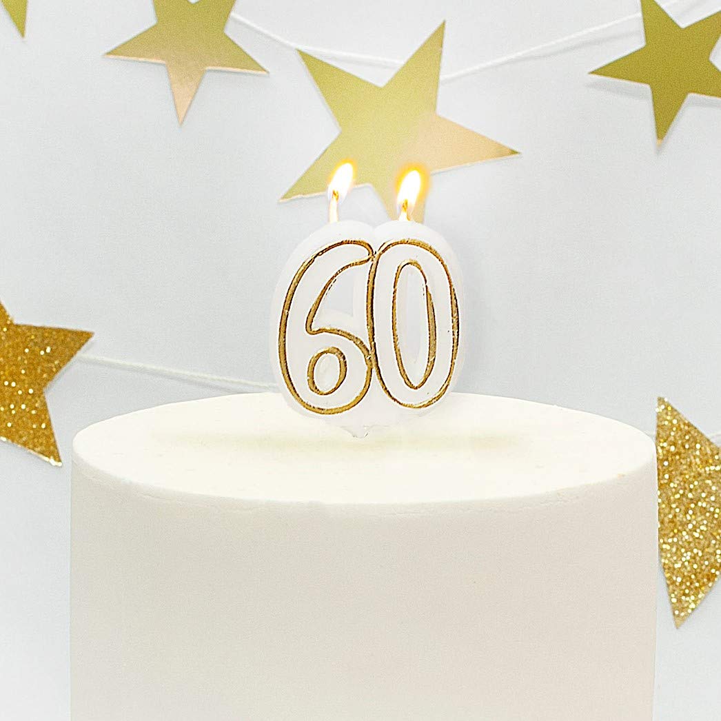 Age 60 Milestone Birthday Cake Candle