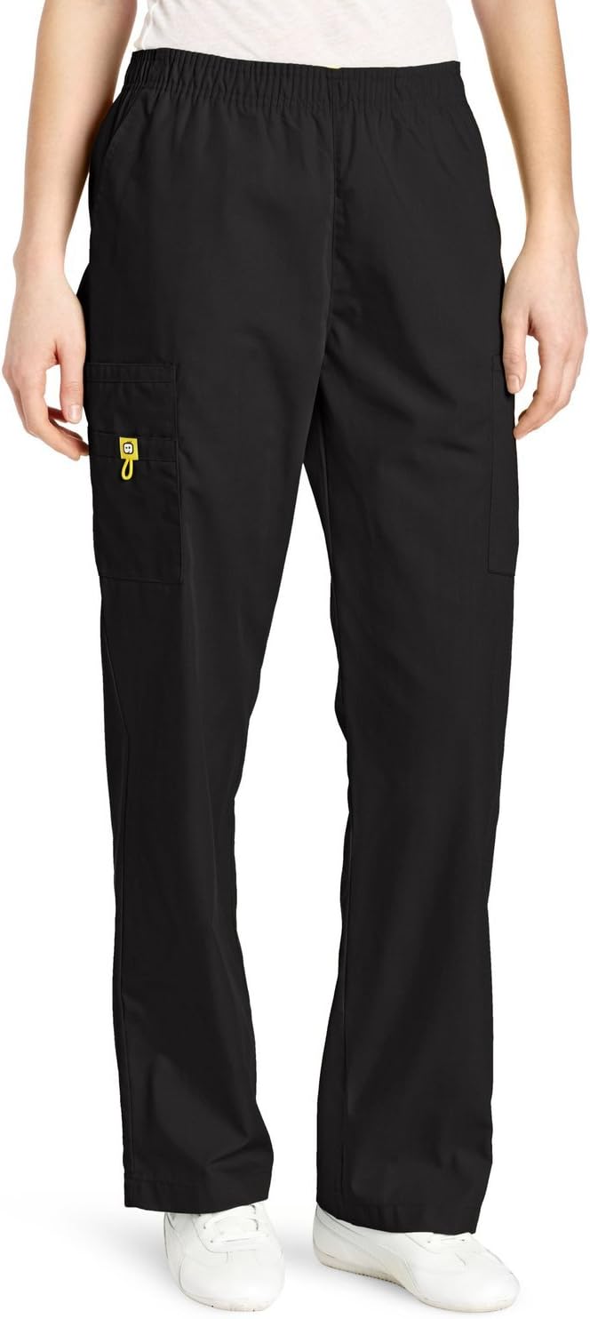 SincereWA Women's Scrubs Quebec Full Elastic Cargo Pant Black