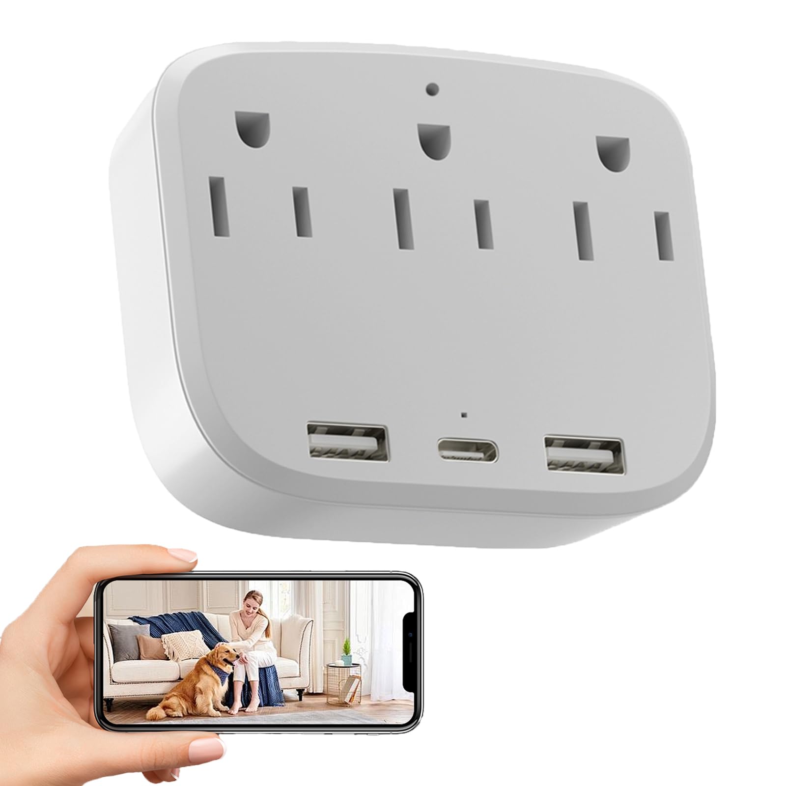 Photo 1 of ULar 4K Outlet Camera Wall Charger Indoor Cameras Pet Monitor-WiFi Cam with App Remote, Motion Alerts & Local Storage- No Audio