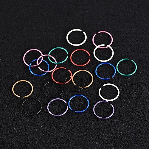 40Pcs Lip Labret Ring Hoop Earring Tragus Helix Body Piercing Cartilage Ear Stud Walking Street