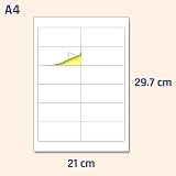 TownStix 12 Per Sheet 25 Sheets A4 White Sticker Labels 97 x 42.3mm view 3