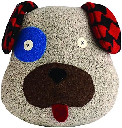 Cate and Levi 12" to 15" Handmade Dog Pillow Pal (Premium Reclaimed Wool), Colors Will Vary