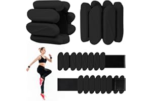 GALLIA Wrist Weights, 2Pack Wearable Wrist Ankle Weights for Women and Men, Adjustable Silicone Arm and Leg Wrist Bracelets for Walking, Yoga, Pilates and Gym, 2lb