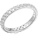 Wyyxl Men's Wedding Band with Diamonds, Bezel/Emerald Cut D Color Moissanite Engagement Ring Silver Gold Multirow Cocktail Rings Birthday Valentines Jewelry for Lover Husband Wife