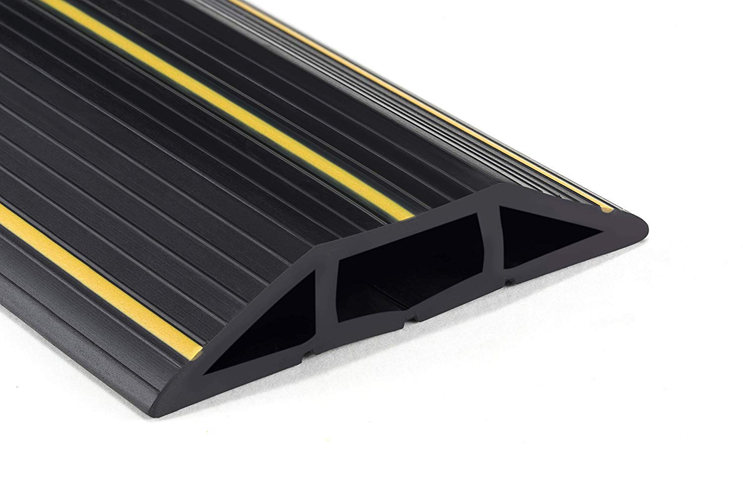 Cable Cover Floor, 10 Ft (3 M) Floor Cord/Cable Protector 3 Cord Channels, with Fastening Wire