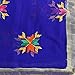Dupatta Bazaar Indian Phulkari Embroidered Chiffon Dupatta Stole for Women/ Designer Ethnic Lace Border Scarf Shawl/Chunni,Blue