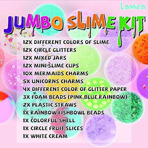 DIY Slime Kit for Girls Boys- Slime Supplies Includes Clear Crystal Slime, Glitter, Foam Beads, Frui - //coolthings.us