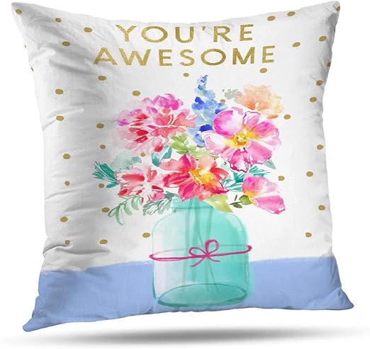 Amazon Com Suesoso Mason Jar Pillowcover 18 X 18 Inch Rustic Barn
