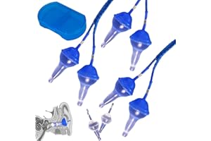 GUEGALLS Innovative Inflatable Earplugs, Paxauris Fluid Hearing Protection Ear Plugs, Reusable Waterproof Silicone Sleep & Travel Noise-Reducing Inflatable Ear Plugs for Deep Focus (3*Set, One Size)