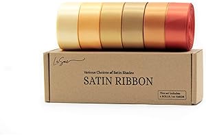 LASOIE Satin Ribbon Pack Party Decorations Ribbons Halloween Decorations Ribbon Bows for Hair Wedding Invitation Ribbon Birth