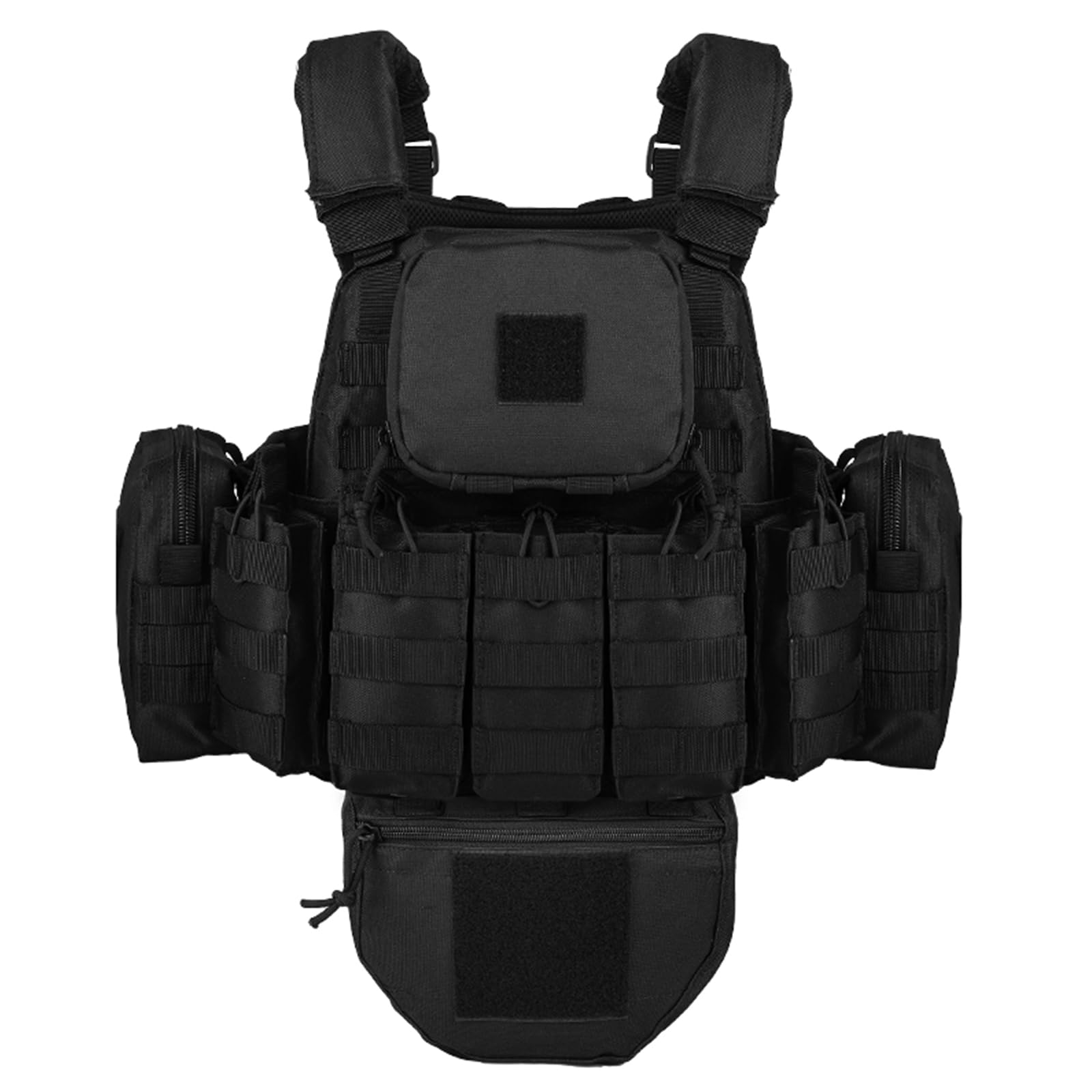 Photo 1 of YAKEDA Outdoor Removable CS Training Vest, Molle Breathable Training Quick Adjustable Game Vest (US, Alpha, One Size, Regular, Regular, Black)