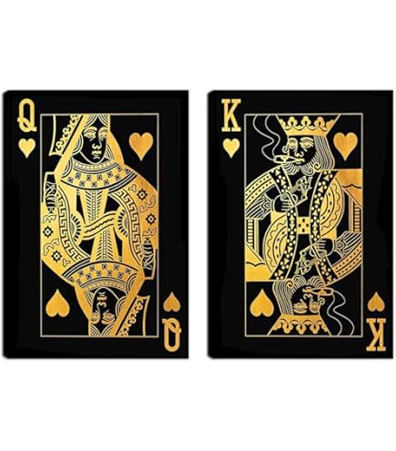 トランプ、ダイス / ゲーム・ルーム・ルール■壁掛け額入りディスプレイ Amazon.com: Wall HDQ Poker Wall Art for Casino, Black and