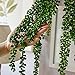 Supla 2 pcs Artificial Hanging Long Succulents Faux Burro's Tail Picks Trailing String of Pearls Succulent Vines Greenery 28.7