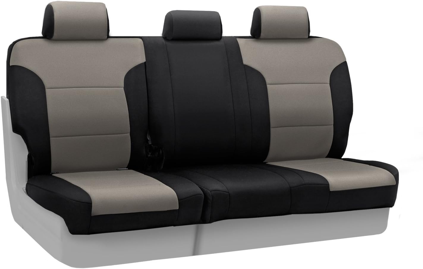 Coverking Rear 60/40 Bench Custom Fit Seat Cover for Select Subaru Forester Models - Neosupreme (Charcoal with Black Sides)