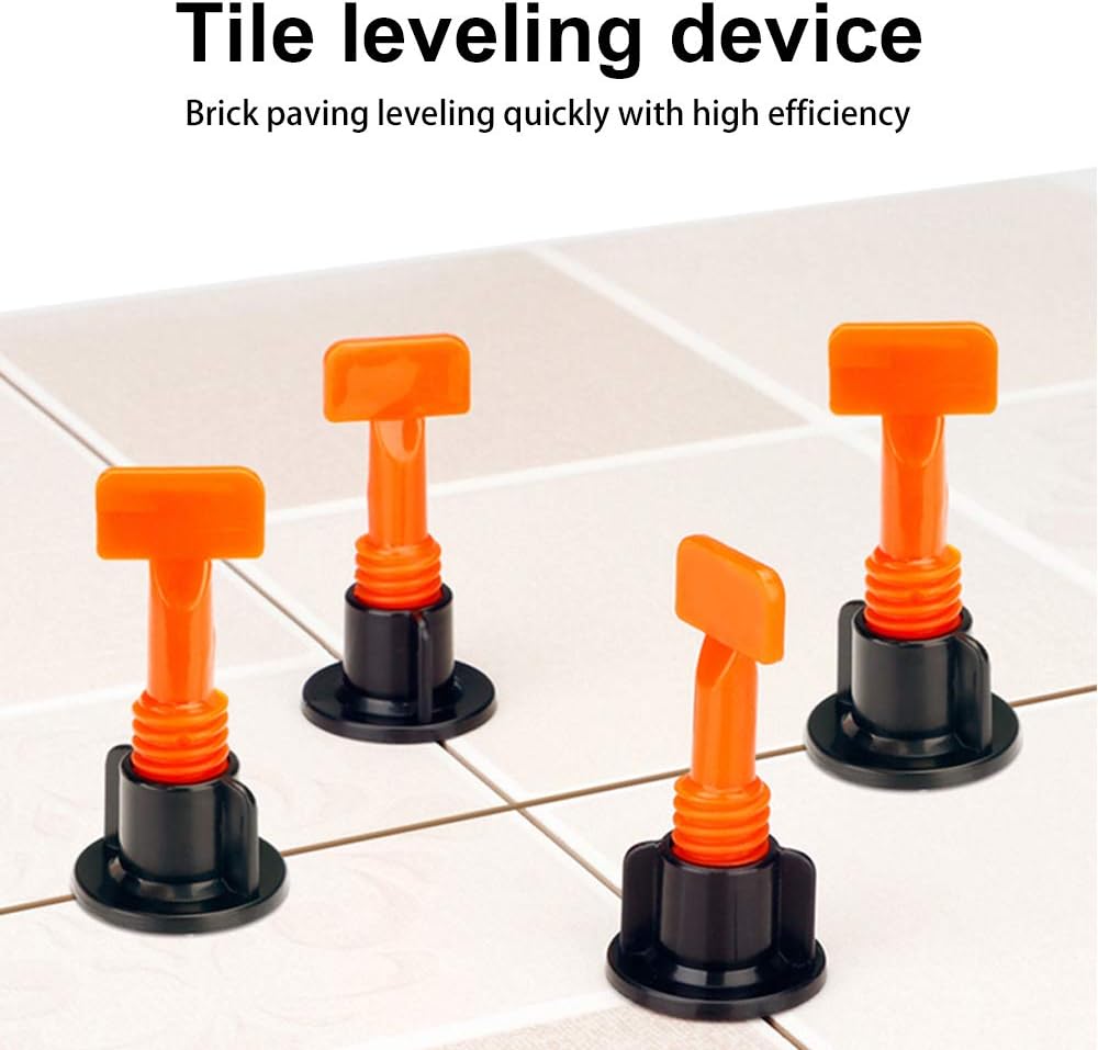GAYISIC Tile Leveling System Kit, 50pcs Tile Leveler Spacers with Special Wrenches Ceramic Tile Installation Tool for Walls Flooring - - 