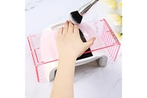BQAN Nail Arm Rest Acrylic, Professional Acrylic Hand Rest for Nails Tech Nail Art Accessories Tool Transparency Nail Art Stand for Home & Salon Use (Pink)