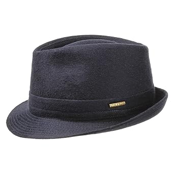 Stetson Benavides Trilby Wollhut Damen/Herren | Hut aus Wollfilz | Made in Italy | Winterhut mit Teflon-Beschichtung (wassera