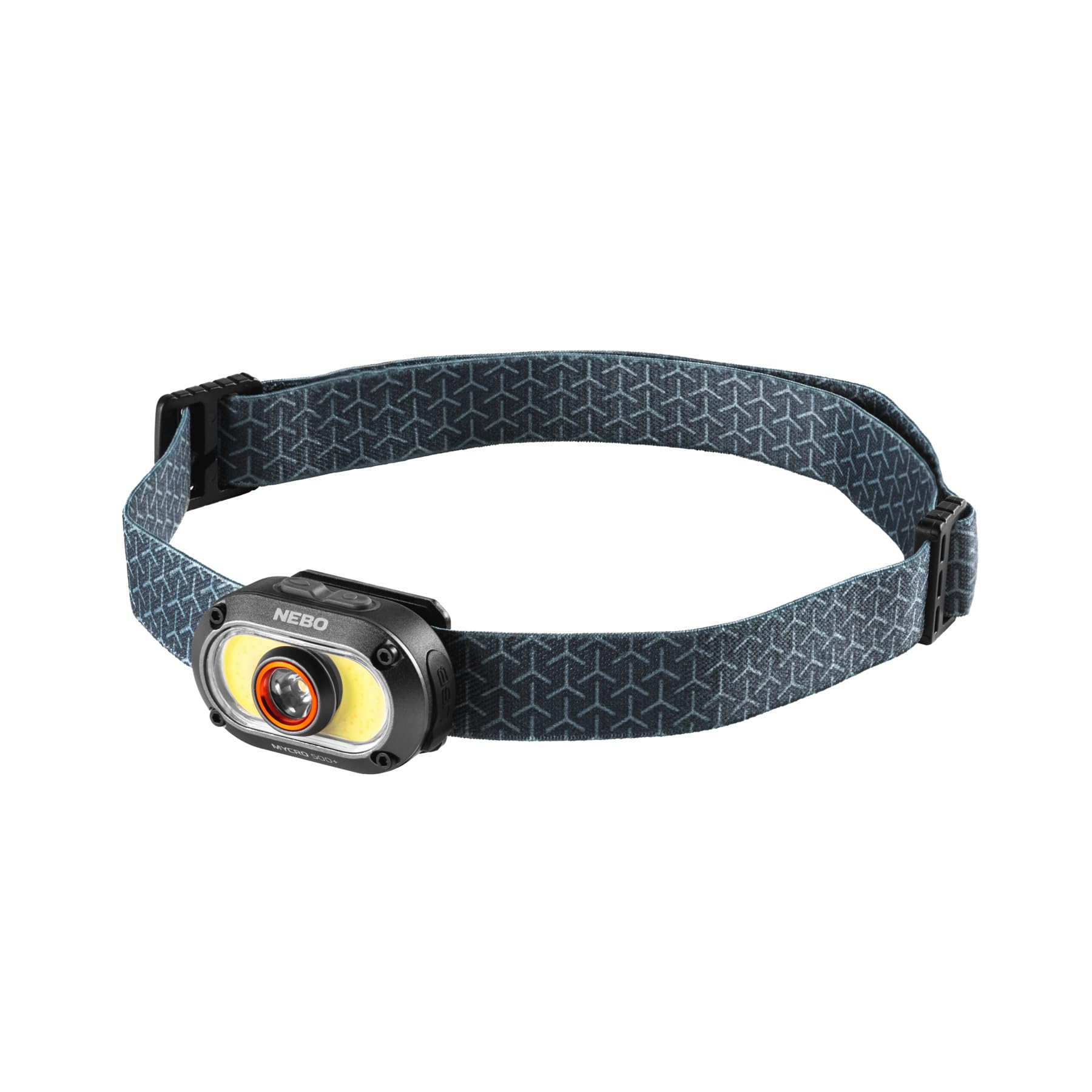 NEBO MYCRO 500+ Head Torch - Rechargeable Headlamp & Cap Light for Runners - Headlight with Strap for Outdoor Activities, Running & Sports, Water Resistant - 500 Lumen.