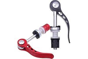 EDOBLUE 2 Pack Bike Alloy Seat Post Quick Release Pin Bike Seat Clamp Pipe Clamp Locking Screws for Mountain Bike and Road Bi
