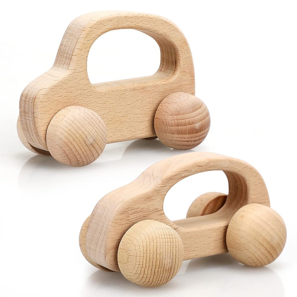 Photo 1 of TOY Life Wooden Toys Cars, Montessori Toys for Babies 0-6-12 Months, Rattle Cars for Toddlers 1-3, Wooden Baby Toys Gift 1 Year Old, Baby Boy Girl Nursery Decor, 1 Year Old Boy Birthday Gift