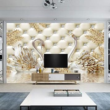 Fototapete 3d Effekt Tapete Selbstklebend Wand Dekoration Schwan Moderne Minimalistische Wohnzimmer Hintergrundwand Vliestapete Wandbild Motivtapeten Wanddeko Wand Tapeten Amazon De Baumarkt