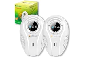 REVOLMAX T-27, Ultrasonic Pest Control Repeller - Electronic & Ultrasound, Indoor Plug-in Repellent - Get rid of - Rodents, Mice, Squirrels, Bats, Insects, Bed Bugs, Ants, Fleas, Spiders, Roaches (2 Pack)