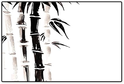 Amazon 室内 屋外 フロアマット イラスト 中国シンボル 静か ハーモニー 平和 竹模様 60 X 80 お手入れ簡単 4 X 5 フィート 6 6 X9 W0cm X L270cm Dt Qy 0901 k0xc270 Qianhehome ラグ カーペット マット