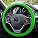FH Group Universal Fit Silicone Snake Pattern with Massaging Grip Steering Wheel Cover fits most Cars, SUVs, Trucks, and Vans Green