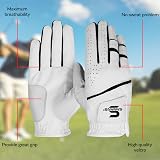 SAWANS Golf Glove Men Left Hand Premium Leather All Weather XL White view 4