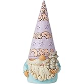 Enesco Jim Shore Heartwood Creek Gnome Holding a Cat Figurine, 5.75 Inch, Multicolor