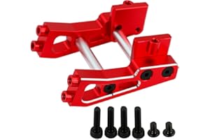 POLANTA Aluminum Alloy Rear Wing Mount for Arrma 1/14 Typhon GROM Upgrade Parts (Red)
