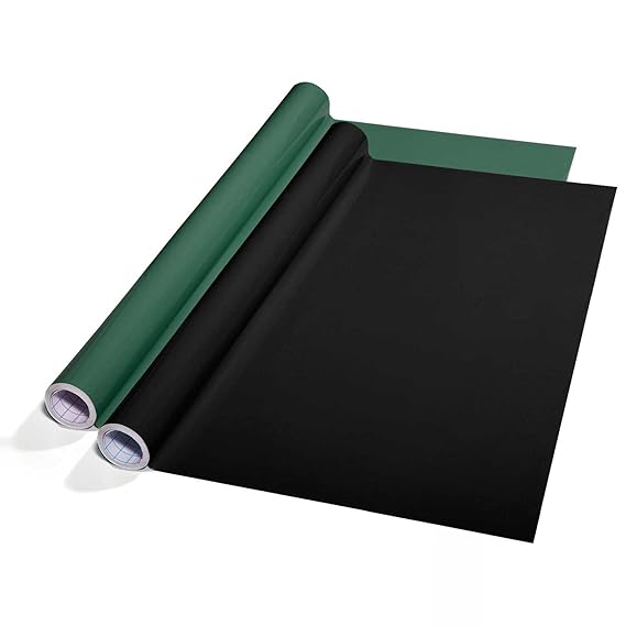 Tafelfolie Set selbstklebend | 60x300cm | Sieger Preis-Leistung | zwei Farben wählbar (schwarz)