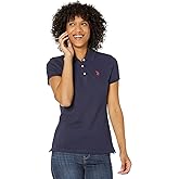 U.S. Polo Assn. Womens Short Sleeve Small Pony Solid Pique Polo Shirt