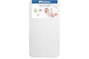 DaVinci Complete Slumber MINI Crib Mattress, Firm support, Lightweight, Waterproof, Greenguard Gold Certified
