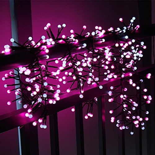 Decorative Firecracker String Dimmable Starry Fairy Light 2 Color 9.8ft 400LEDs Bulds 8 Modes Waterproof Flexible Lamp for Christmas Patio Garden Cafe Party Wedding Pergola DIY