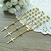 24 Pcs Mini Rosaries Gold Color Baptism with Gold Plated Accent Color - Communion Favors - Recuerditos Para Bautizo - Christening - Decenarios
