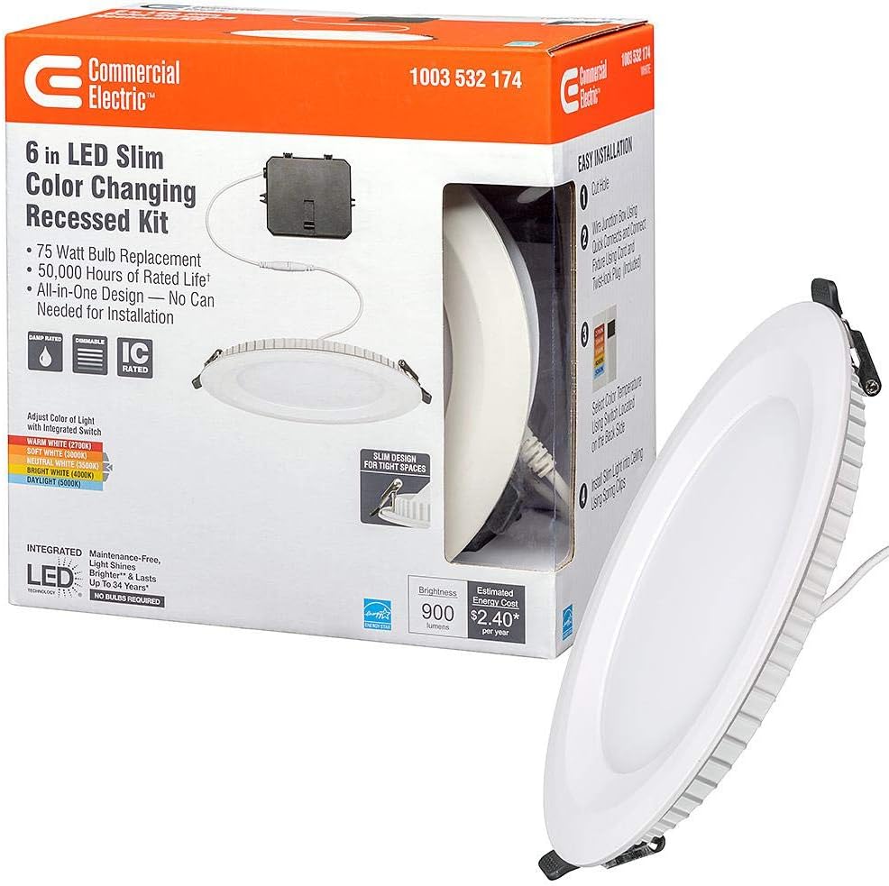 Commercial Electric Slim 6 in. Color 