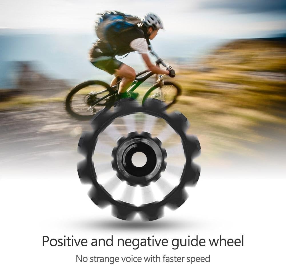 12T Wheels Pulley Road Mountain Bike ycle Rear Derailleur Pulley Roller Wheel Aluminum Alloy Ceramic Pulley Wheel - Image 4
