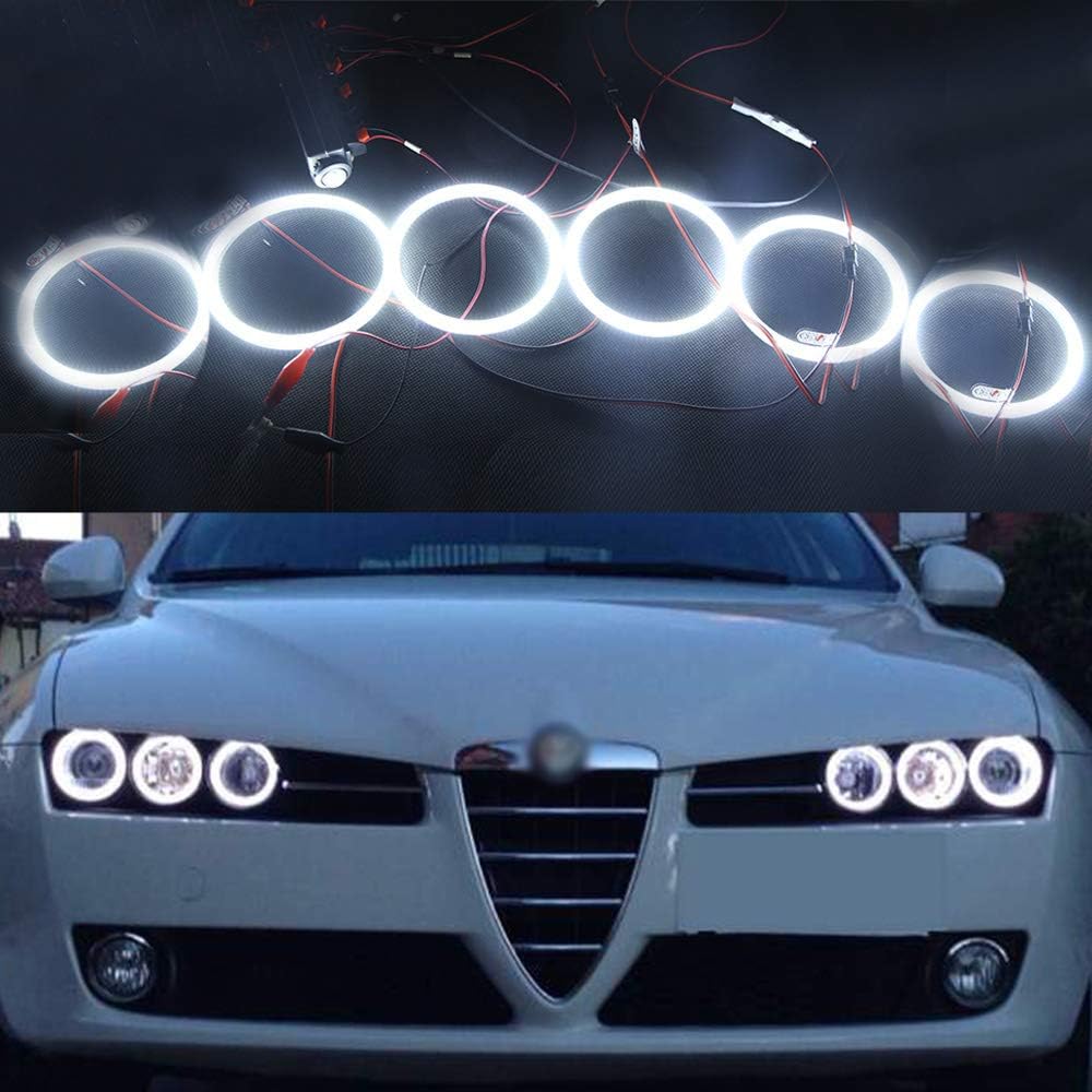 For Alfa Romeo 159 2005 2006 2007 2008 2009 2010 2011 Excellent Ultra bright illumination 3014 SMD Led Angel Eyes kit Halo Ring