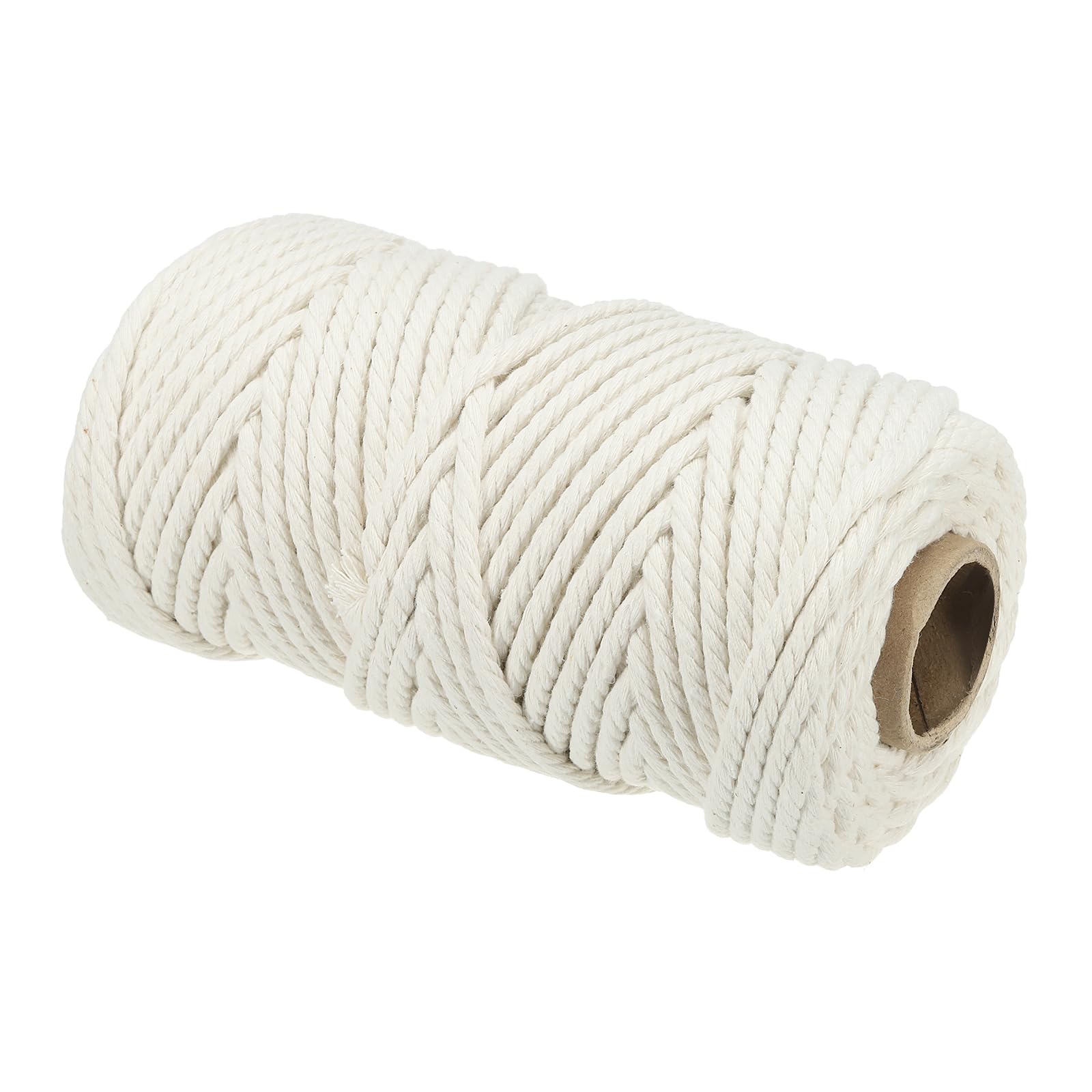 PATIKIL Natural Cotton Rope 180 feet x 1/4 Inch All-Purpose Braided Cord String for Home DIY Craft Clothes-line Outside Tents, Hammocks, Outdoors Camping, Beige