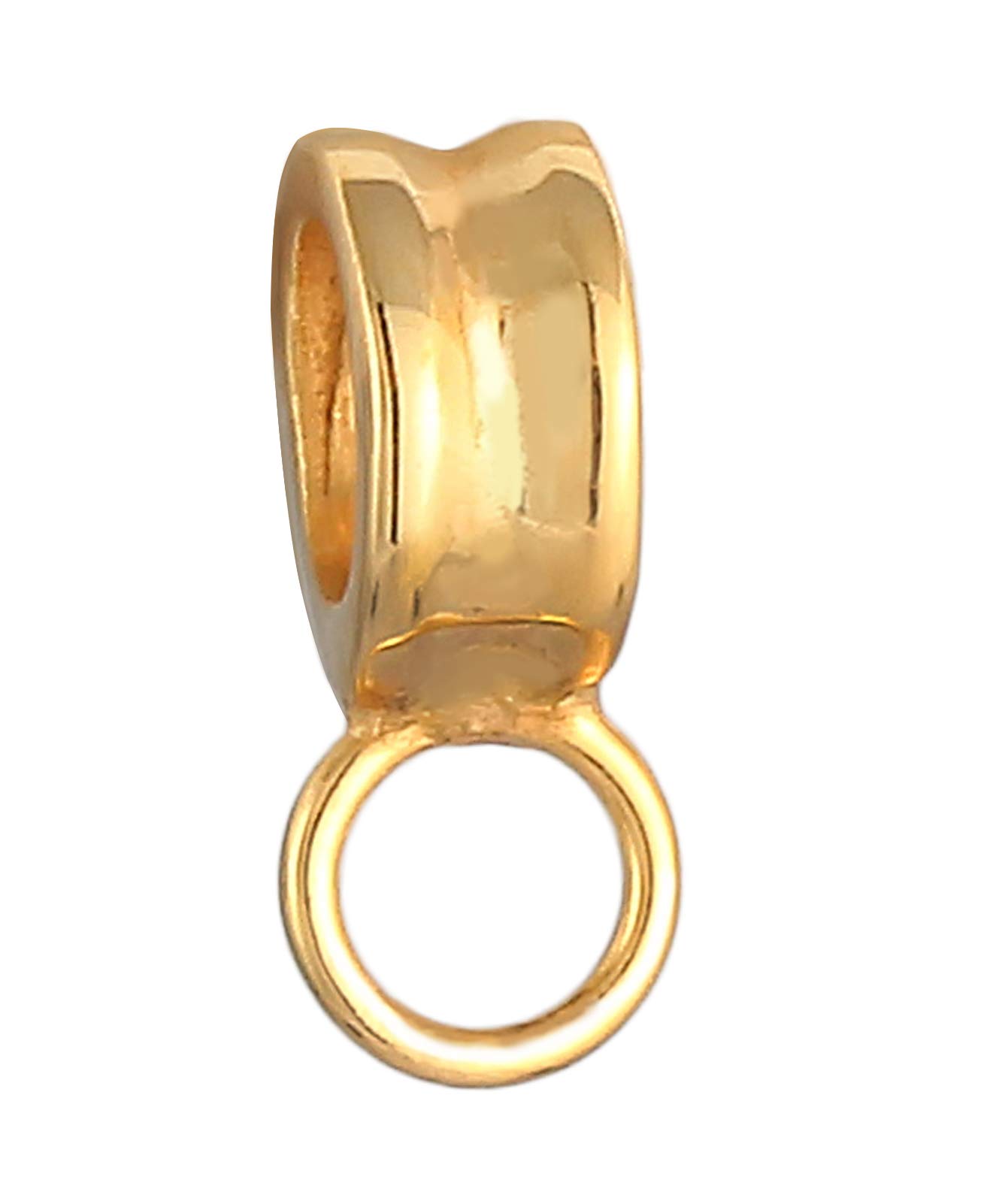 Charm Bead Pendant Round High Gloss for Charms Made of 925 Sterling Silver, Charm Carrier for Women Bracelets, Compatible with All Standard Charms and Pandora Bead Bracelets, 0408590620