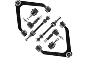 ILONPA 2WD Front Upper Control Arms Lower Ball Joints Sway Bars Outer Tie Rods Replacement for 2002-2005 Dodge Ram 1500 (8pc)