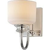 Maxim Lighting 21491WTPN Bisque - 1 Light Wall Sconce-10 Inch Tall and 5.5 Inch Wide, Finish Color: Polished Nickel