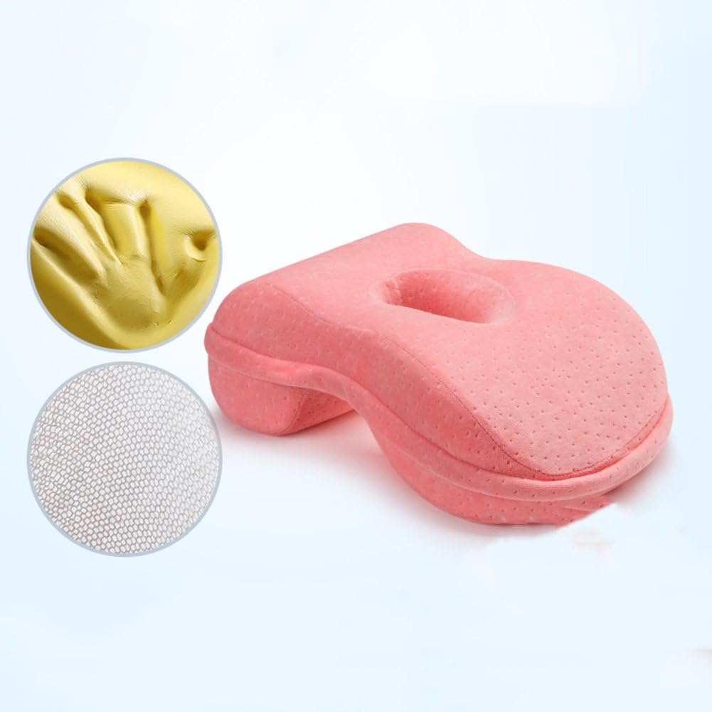 Face down Head rest Office Nap pillow Sleep cushion Lunch break sleeping artifact Memory cotton Back support Hollow design-B 35x24x14cm(14x9x6)