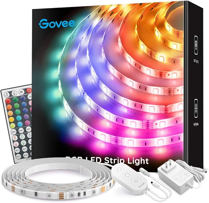 Govee Tira de luces LED impermeables RGB con mando a