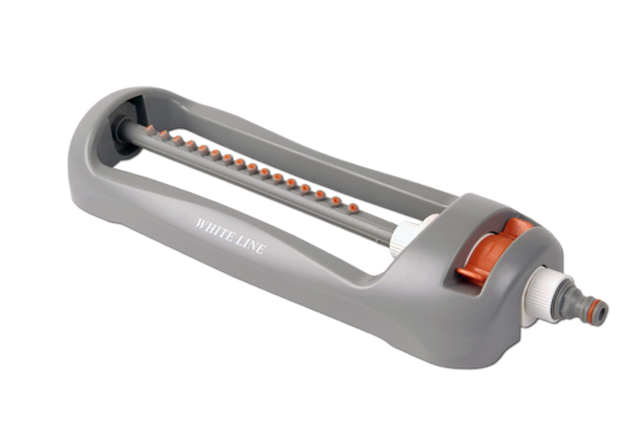 Garden watering irrigation sprinkler,adjustable oscillating action,universal male click hose connection,coverage up to 312m sq depending on available water pressure